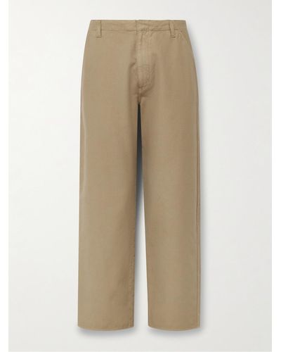 The Row Marlon Straight-leg Cotton Trousers - Natural