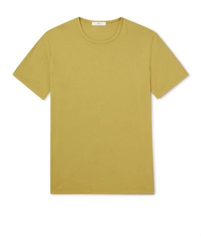 MR P. Garment-dyed Organic Cotton-jersey T-shirt - Yellow