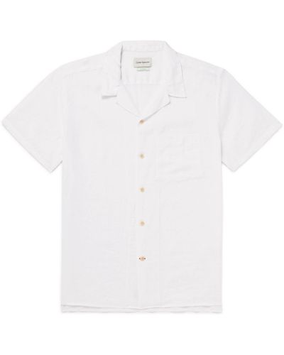 Oliver Spencer Havana Camp-collar Linen Shirt - White