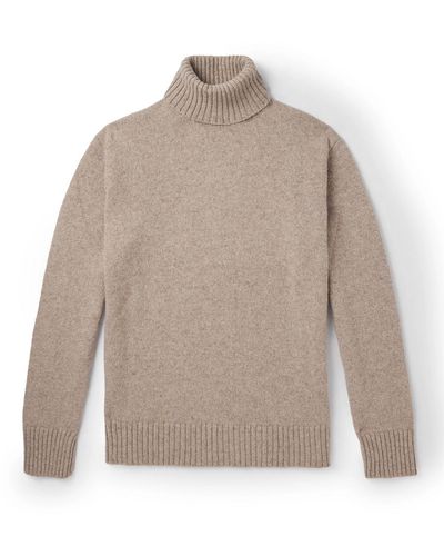 Universal Works Wool-blend Rollneck Sweater - Natural