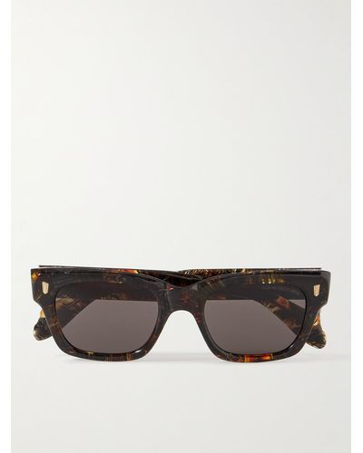Cutler and Gross 1391 Square-frame Tortoiseshell Acetate Sunglasses - Black