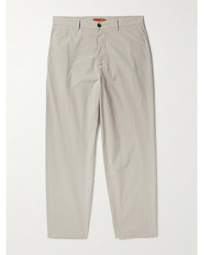 Barena Canasta Tapered Cotton-blend Trousers - White