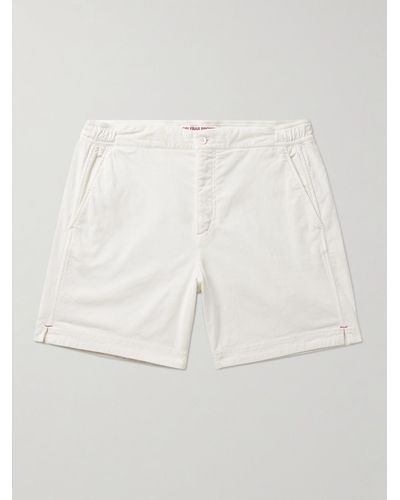 Orlebar Brown Shorts in velluto a coste di misto cotone Bulldog - Bianco