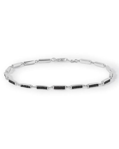 Miansai Totem Silver Onyx Bracelet - White