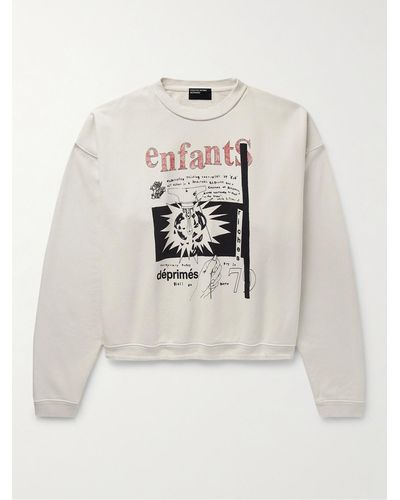 Enfants Riches Deprimes Sweatshirt aus Baumwoll-Jersey mit Logoprint - Natur