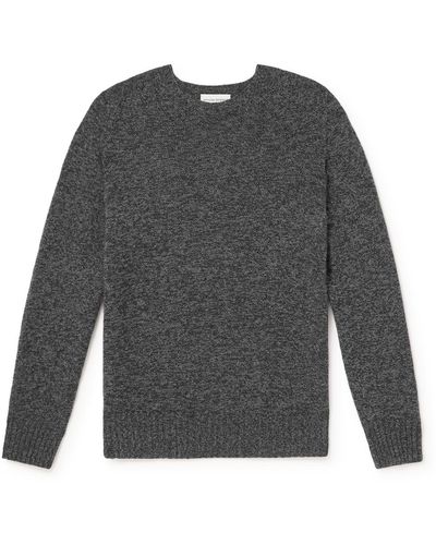 Officine Generale Merino Wool And Cashmere-blend Sweater - Gray