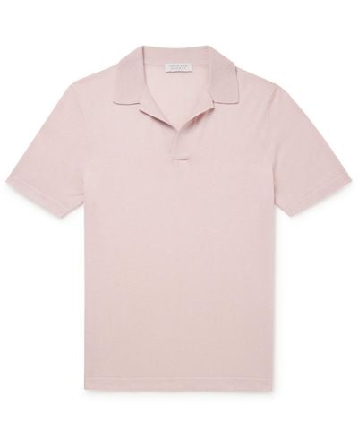 Gabriela Hearst Stendhal Cashmere Polo Shirt - Pink