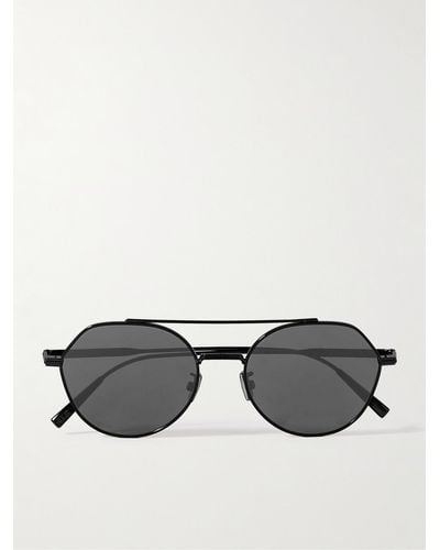 Dior DiorBlackSuit R6U Pilotensonnenbrille aus Metall - Schwarz