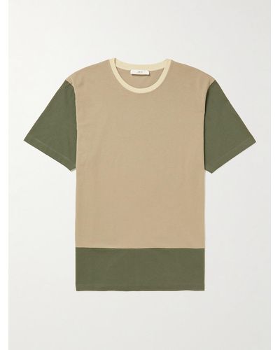 MR P. Colour-block Cotton-jersey T-shirt - Green