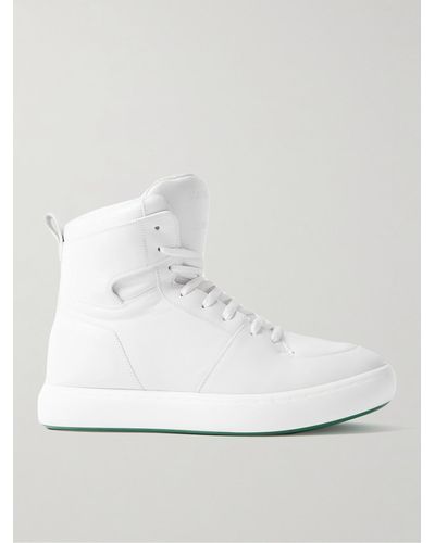 Bottega Veneta Leather High-top Sneakers - White