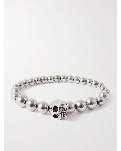 Alexander McQueen Skull Silver-tone Bracelet - Natural