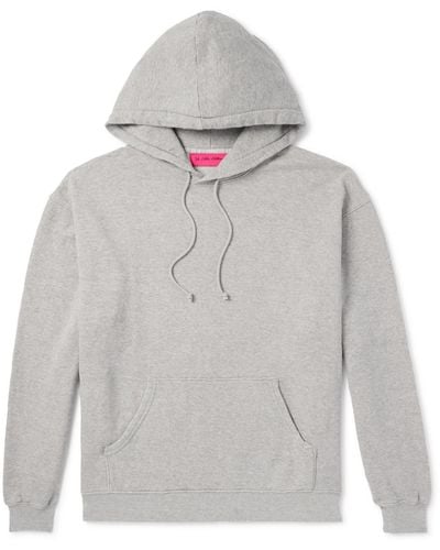 The Elder Statesman Daily Cotton And Cashmere-blend Hoodie - Gray
