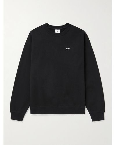 Nike Sweatshirt aus Jersey aus einer Baumwollmischung mit Logostickerei - Schwarz