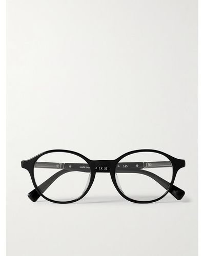 Brunello Cucinelli Brille mit rundem Rahmen aus Azetat - Schwarz