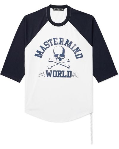 MASTERMIND WORLD Logo-print Jersey T-shirt - Blue