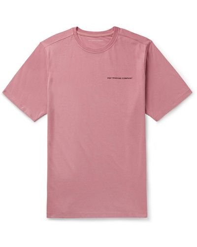 Pop Trading Co. Logo-print Cotton-jersey T-shirt - Pink