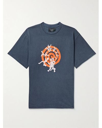 District Vision Karuna Logo-print Recycled Cotton-jersey T-shirt - Blue
