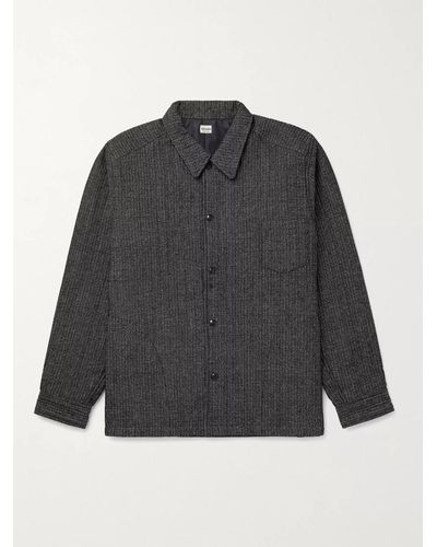 Chimala Striped Cotton-blend Jacquard Shirt Jacket - Black