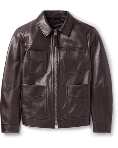Tom Ford Leather Jacket - Brown
