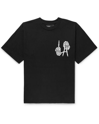 Local Authority Printed Cotton-jersey T-shirt - Black