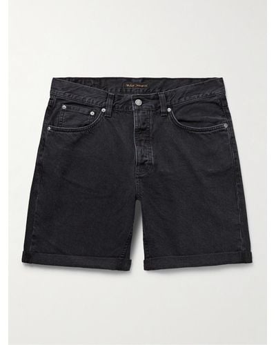 Nudie Jeans Josh Straight-leg Denim Shorts - Black