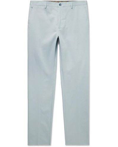 Etro Slim-fit Cotton-blend Gabardine Pants - Blue