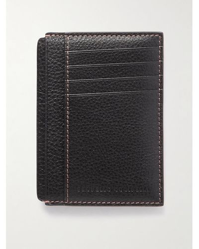 Brunello Cucinelli Full-grain Leather Cardholder - Black