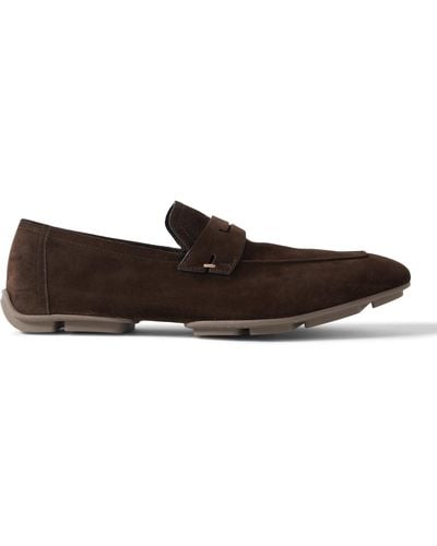 Berluti Suede Loafers - Brown