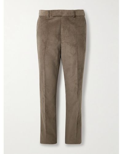 Kingsman Tapered Cotton-corduroy Trousers - Natural