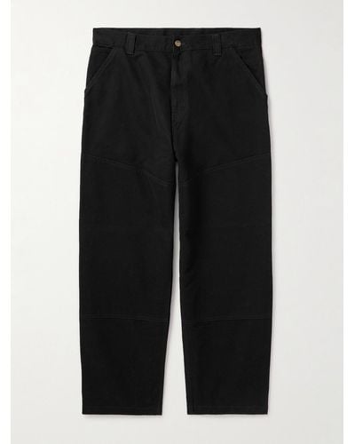 Carhartt Pantaloni a gamba larga in tela di cotone - Nero
