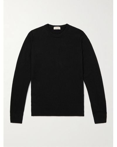 John Smedley Niko Slim-fit Recycled Cashmere And Merino Wool-blend Sweater - Black