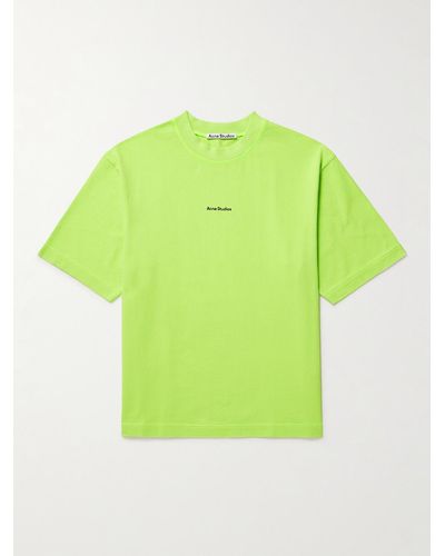 Acne Studios Logo-print Cotton-jersey T-shirt - Green