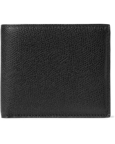 Valextra Pebble-grain Leather Billfold Wallet - Black
