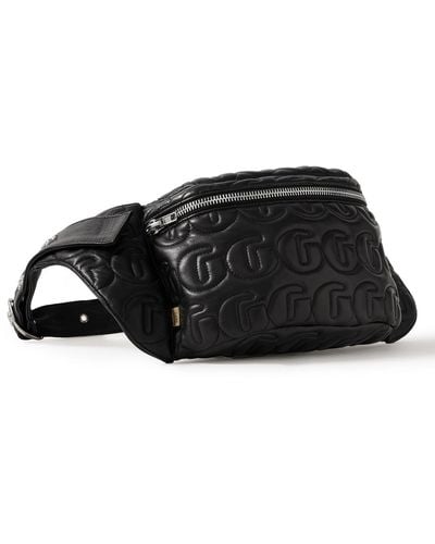 GALLERY DEPT. Embellished Quilted Leather Belt Bag - Black