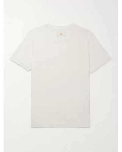 Folk Assembly T-Shirt aus Baumwoll-Jersey - Weiß