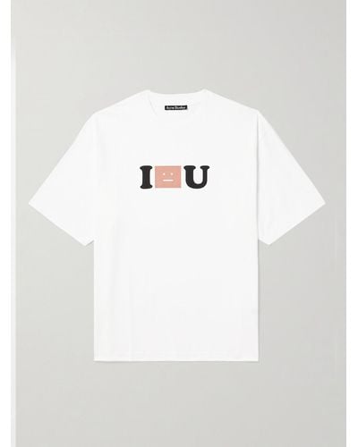 Acne Studios T-Shirt aus Baumwoll-Jersey mit Print - Weiß