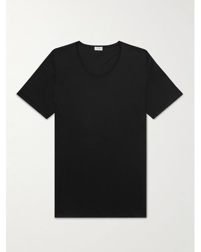 Zimmerli Sea Island Cotton-jersey T-shirt - Black