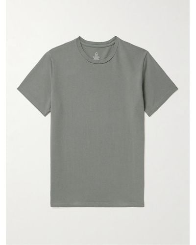 Save Khaki T-shirt in jersey di cotone biologico e riciclato - Grigio