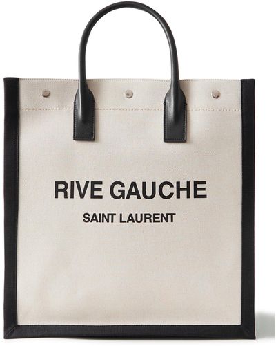 Rive gauche cloth tote Saint Laurent White in Cloth - 33418040