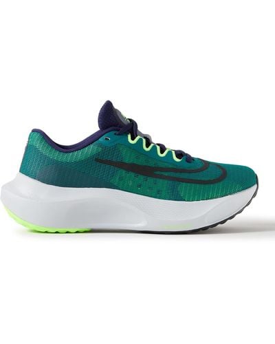 Nike Zoom Fly 5 Rubber-trimmed Mesh Sneakers - Green