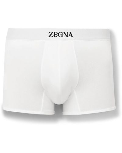 Zegna Stretch-cotton Boxer Briefs - White