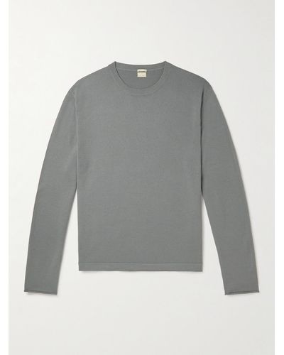 Massimo Alba Garment-dyed Wool Sweater - Grey