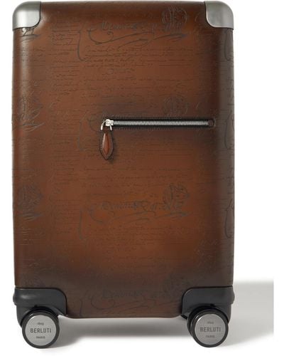 Berluti Formula 1005 Scritto Venezia Leather Suitcase - Brown
