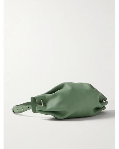 Bonastre Ring Leather Messenger Bag - Green