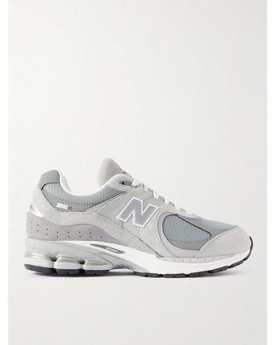 New Balance 2002r Leather-trimmed Suede And Mesh Trainers - White