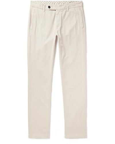 Massimo Alba Winch2 Slim-fit Cotton-blend Twill Pants - Natural