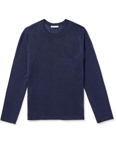 Onia Kevin Linen Sweater - Blue