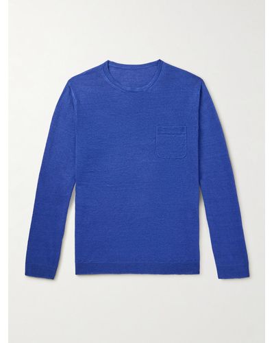 Anderson & Sheppard Linen Sweater - Blue