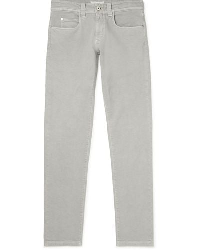 Loro Piana Slim-fit Stretch-denim Jeans - Gray