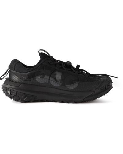 Nike Acg Mountain Fly 2 Low Rubber-trimmed Mesh Sneakers - Black